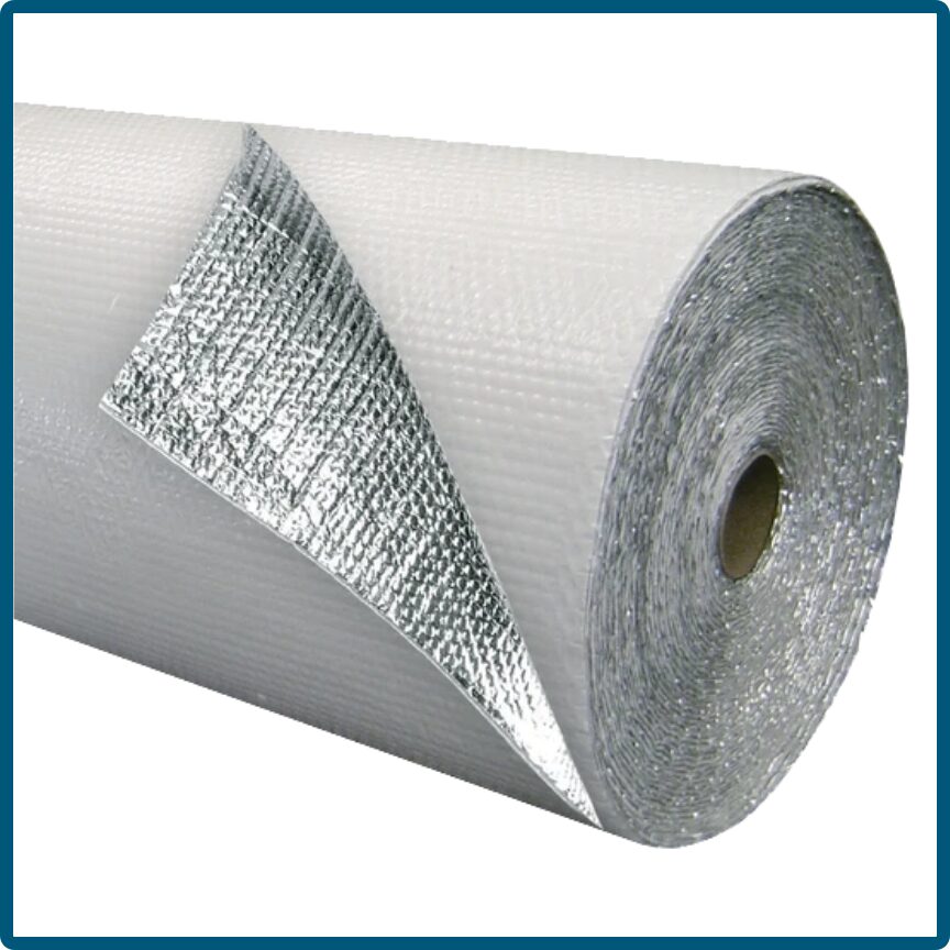 Bubble wrap reflective insulation